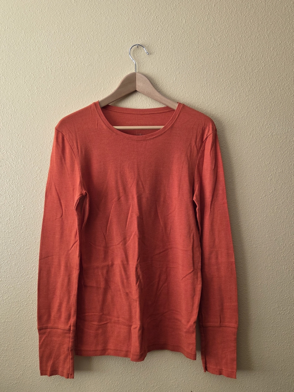 Arizona Jean Company Orange Crew Neck Long Sleeve Tee